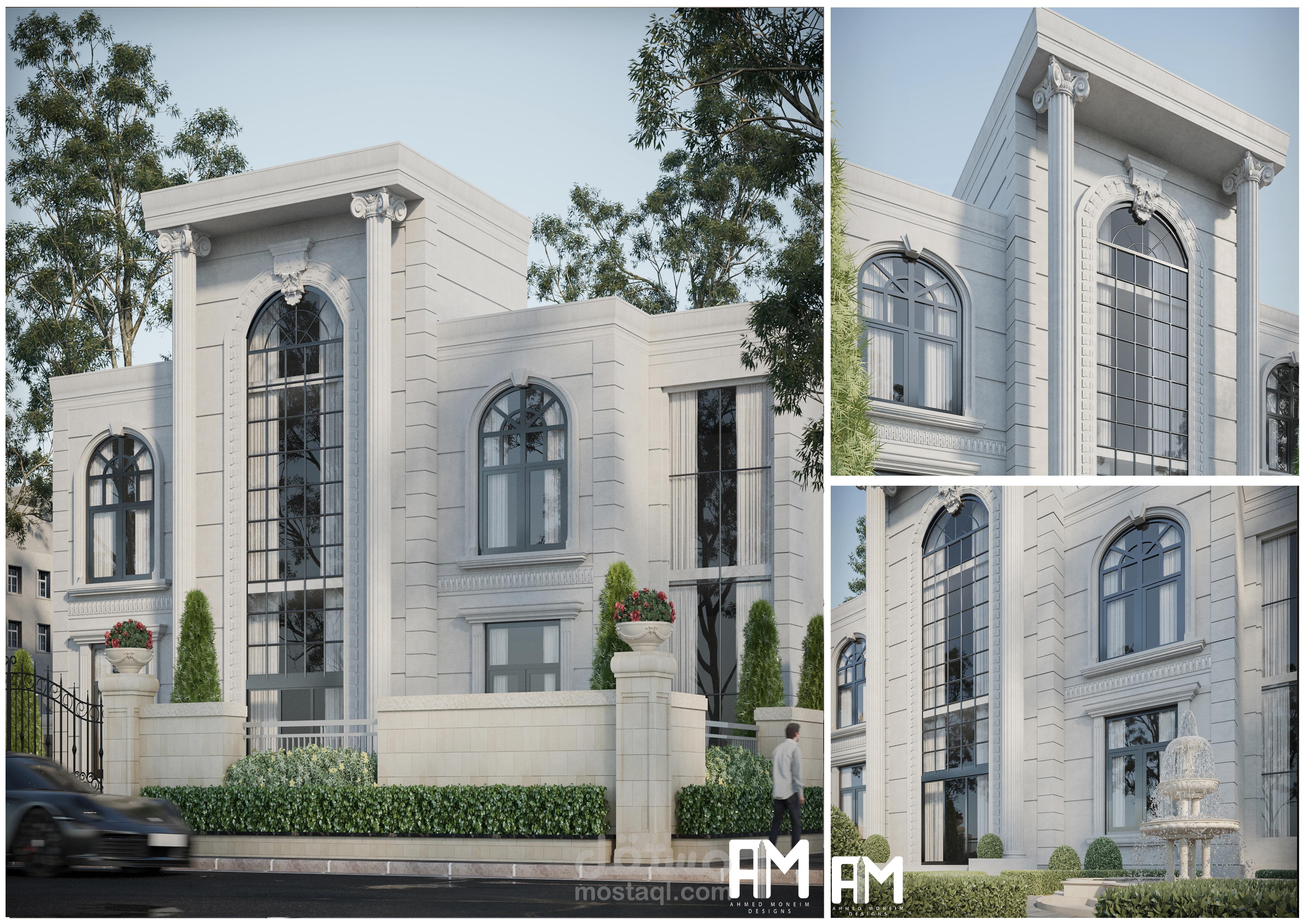 تصميم واجهه مبنى سكنى