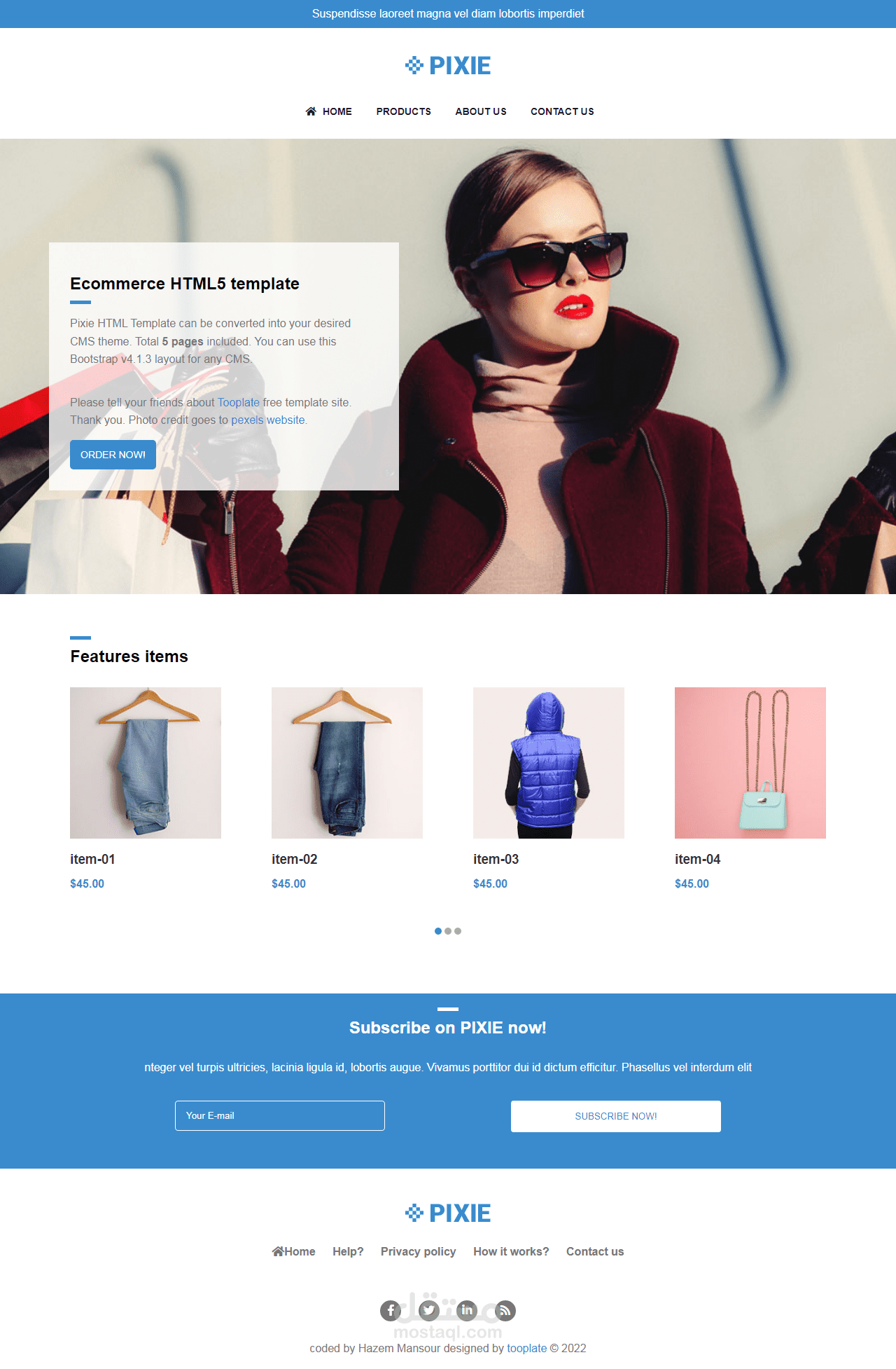 Pixie E-commerce HTML5