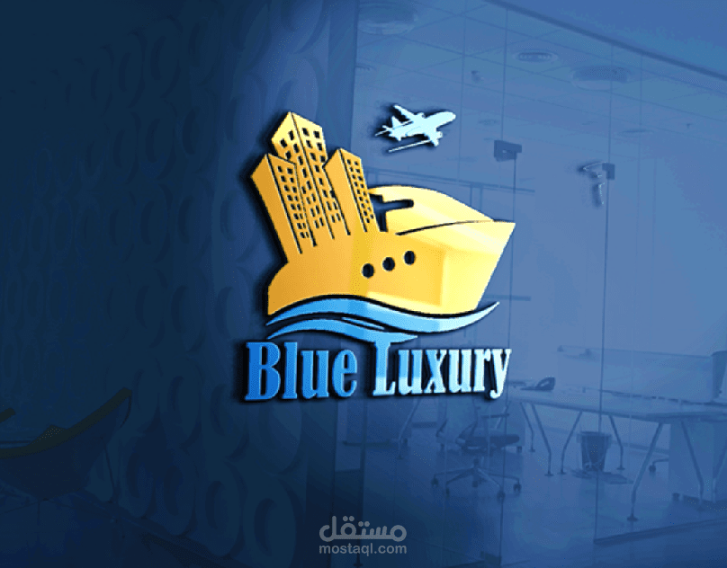 Blue luxury logo
