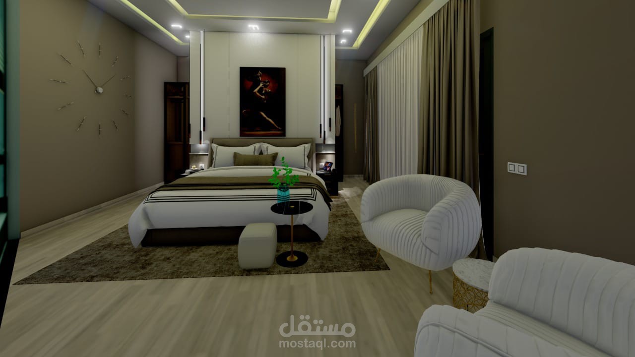 تصميم غرفة نوم رئيسية