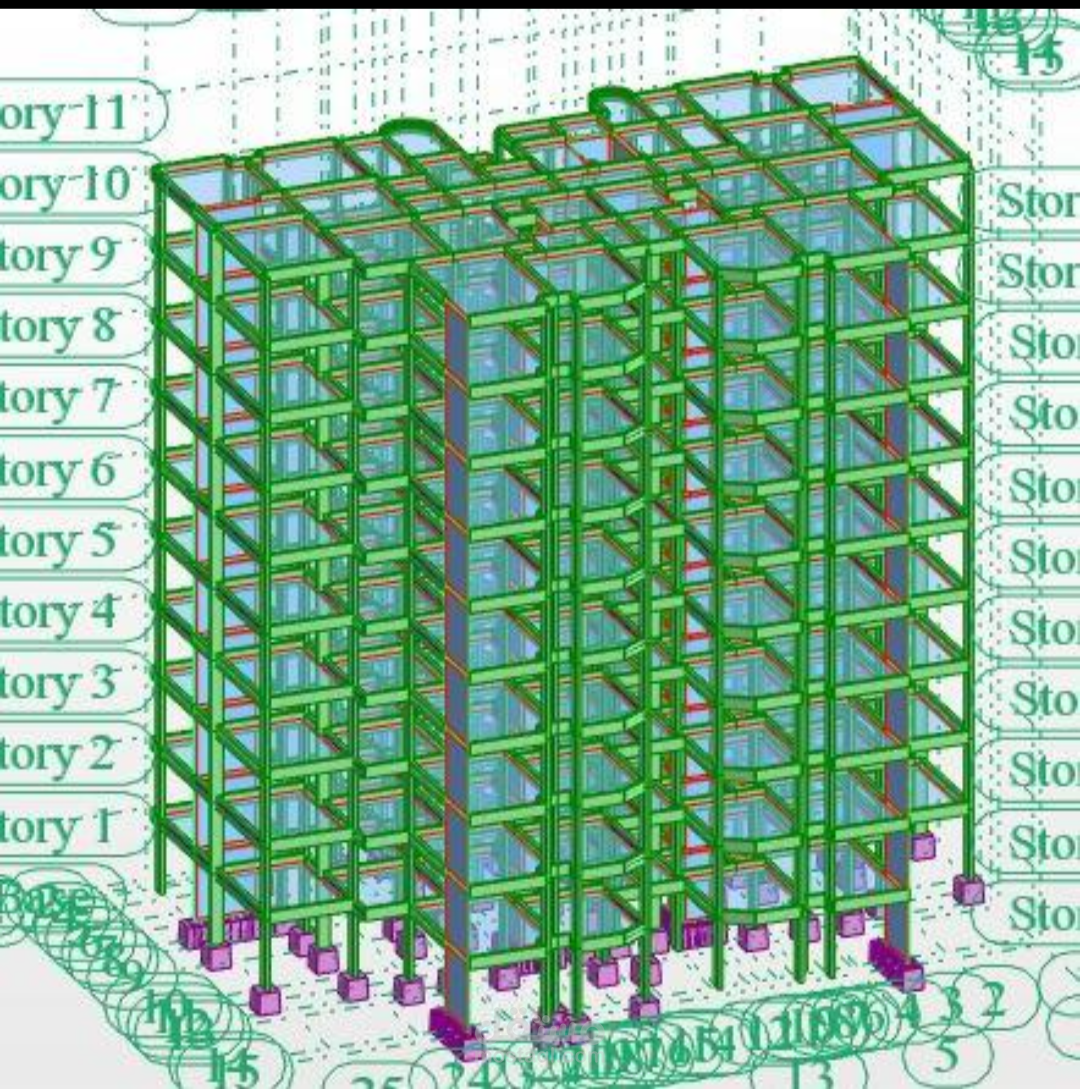تصميم مجمع قضائي يتكون من 8 ادوار