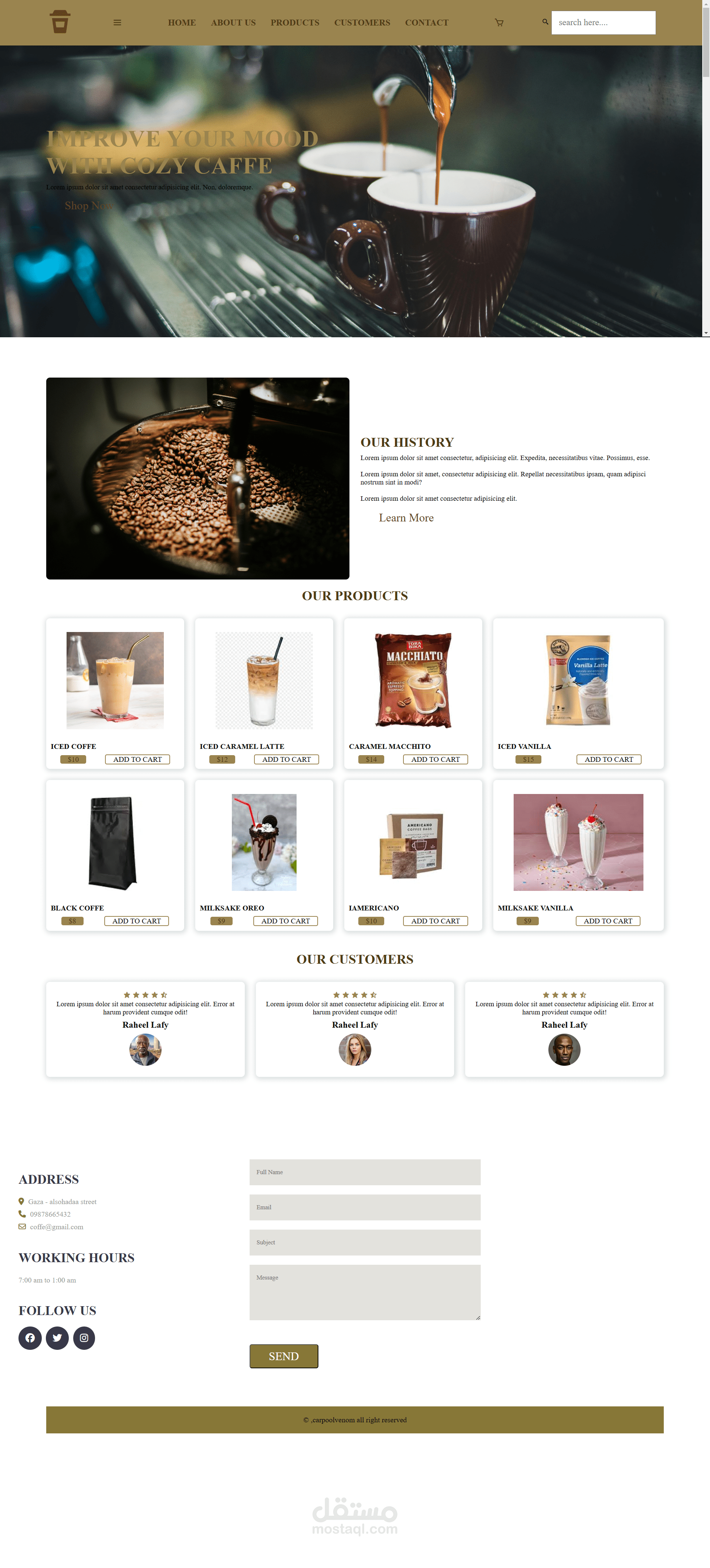 تصميم موقع ويب (HTML5,CSS3,JS,BootStrap)