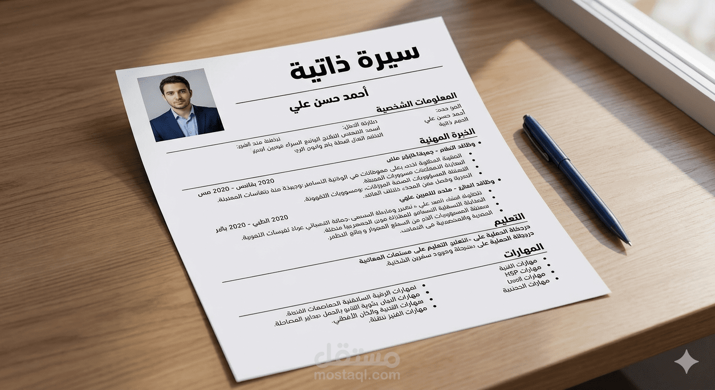 انشاء سيره ذاتيه