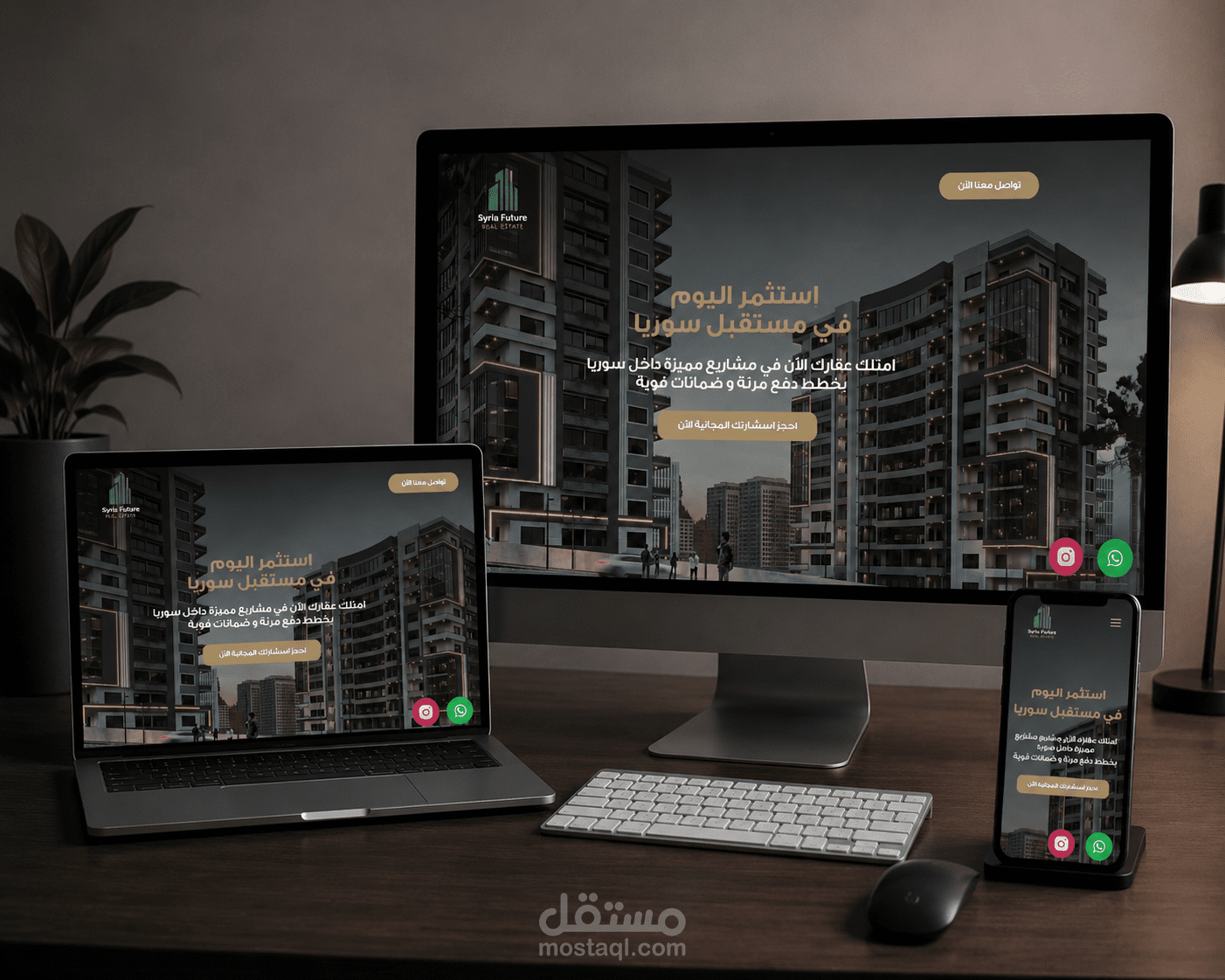صفحة هبوط wordpress , elementor لشركة عقارات