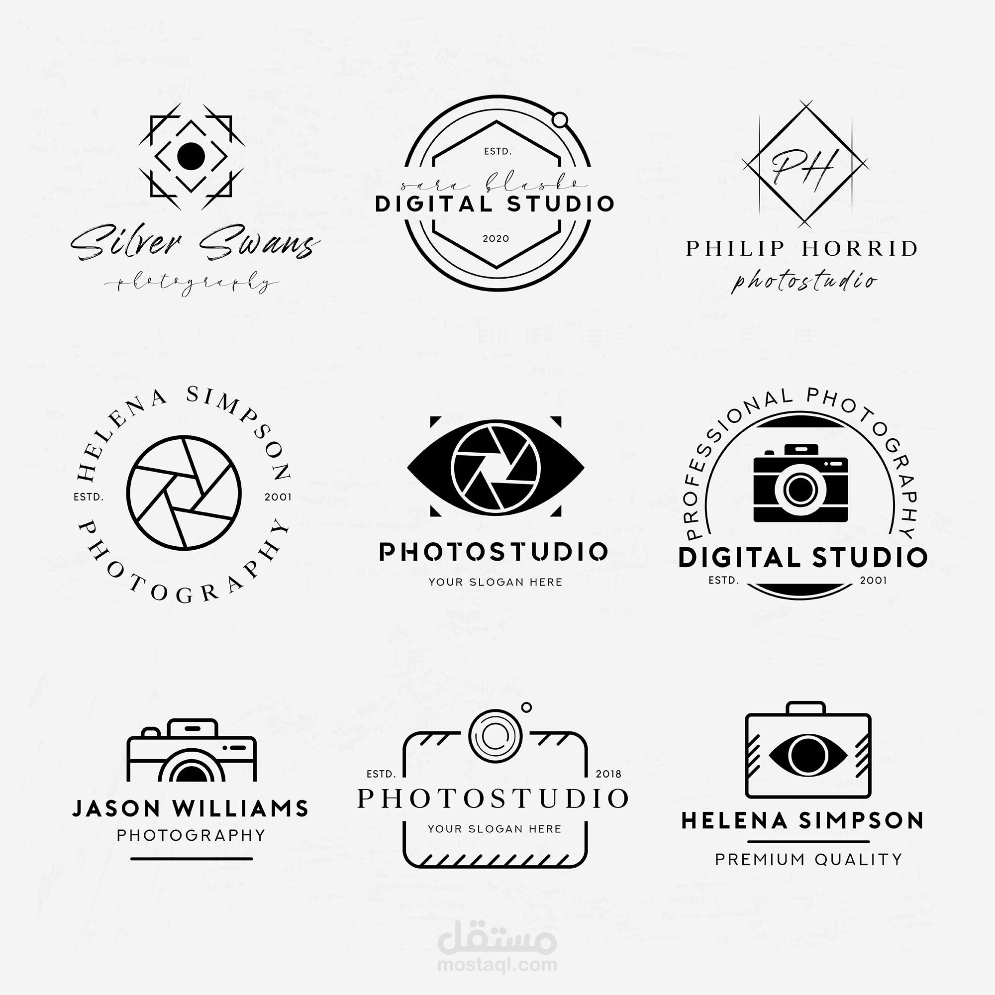 تصميم شعار(logo) وهوية بصرية لمصور فوتوغرافي