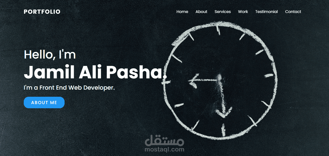 موقع الكتروني شخصي باستخدام html , css