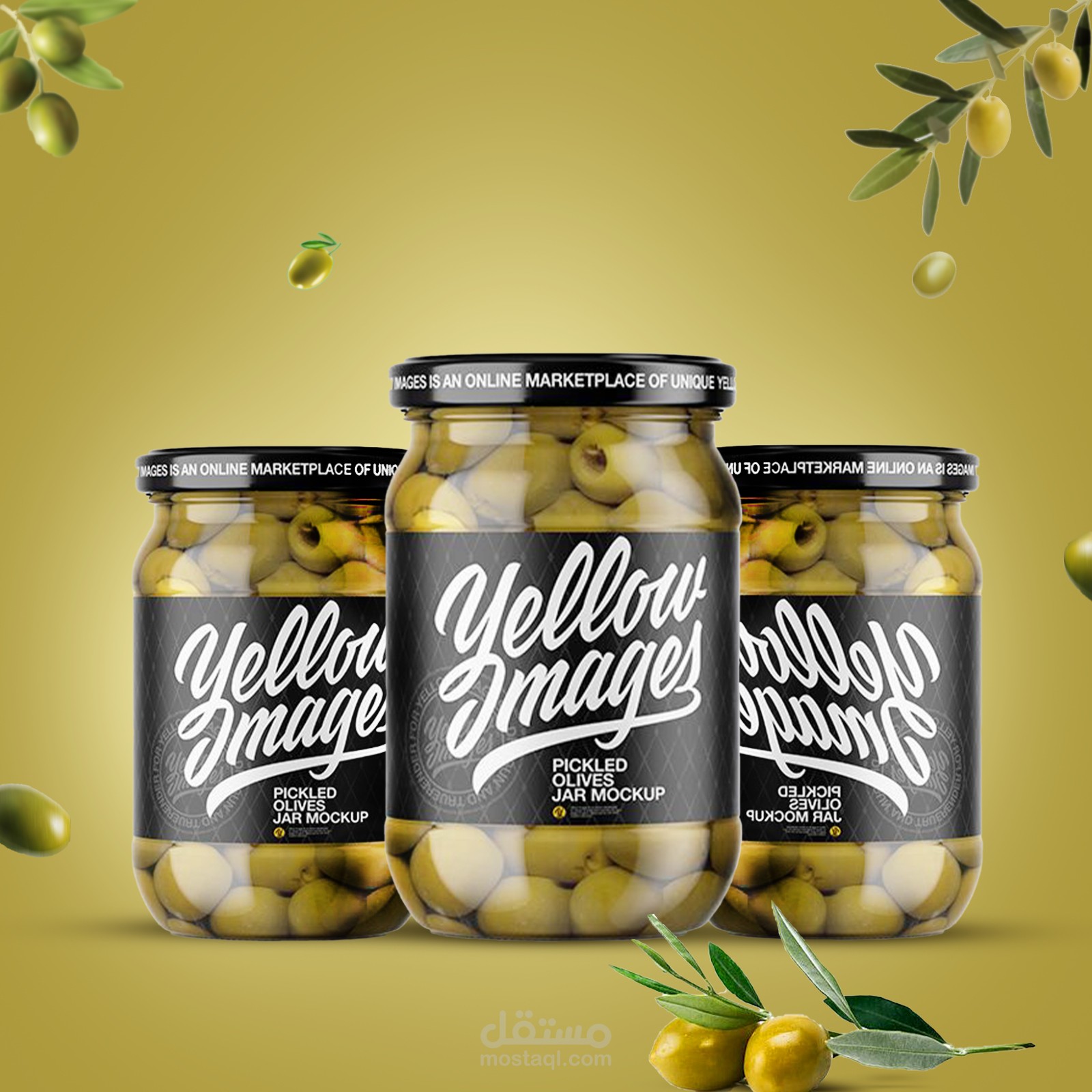 تصميم اعلان لمنتج الزيتون وزيت الزيتون