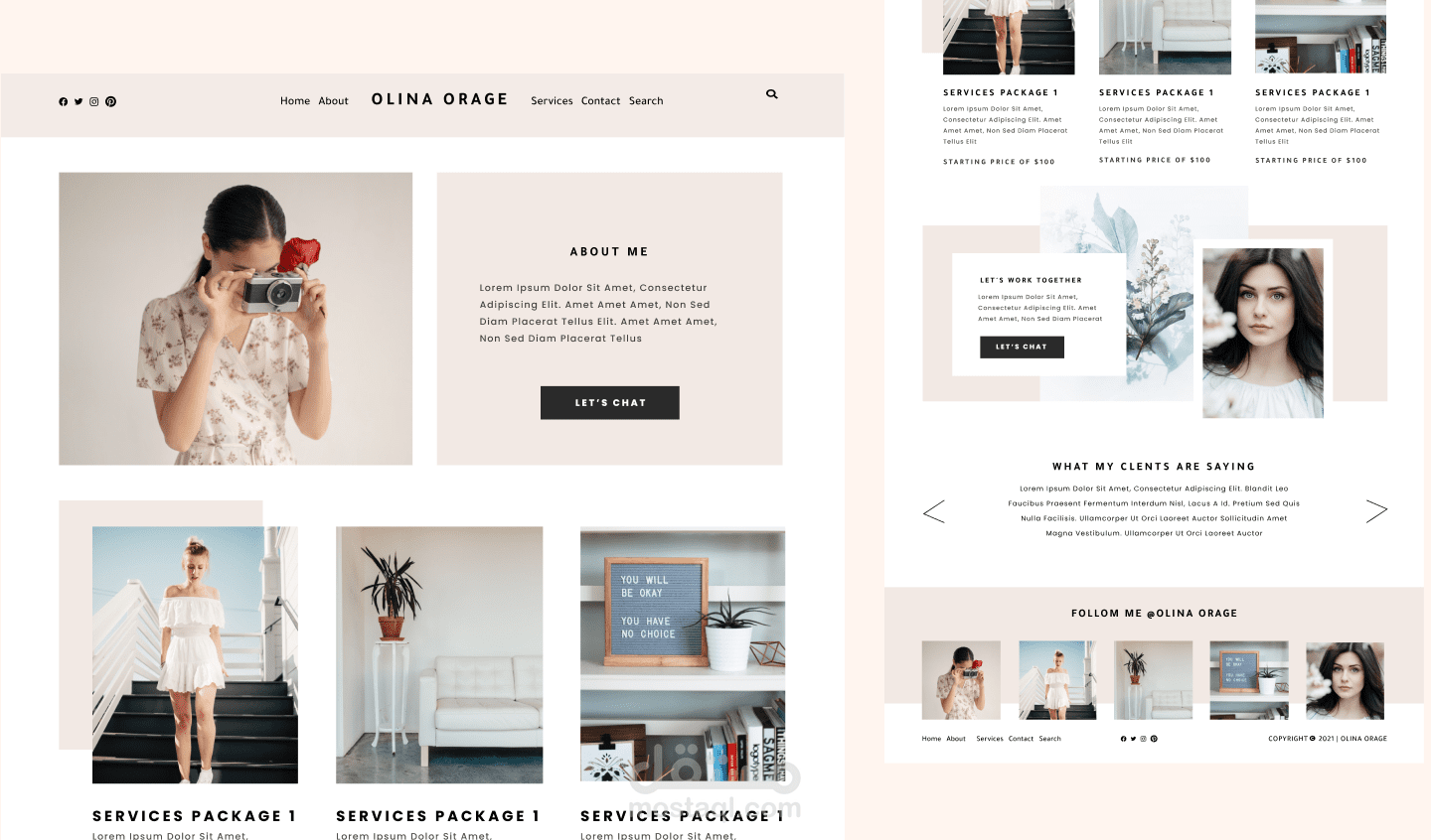 تصميم صفحة هبوط Landing Page