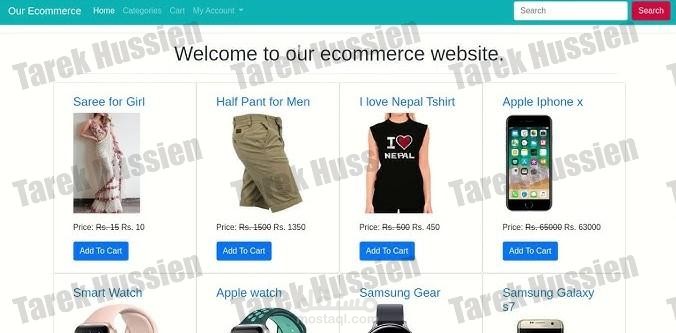 موقع تجارة إلكترونية (E-commerce website)
