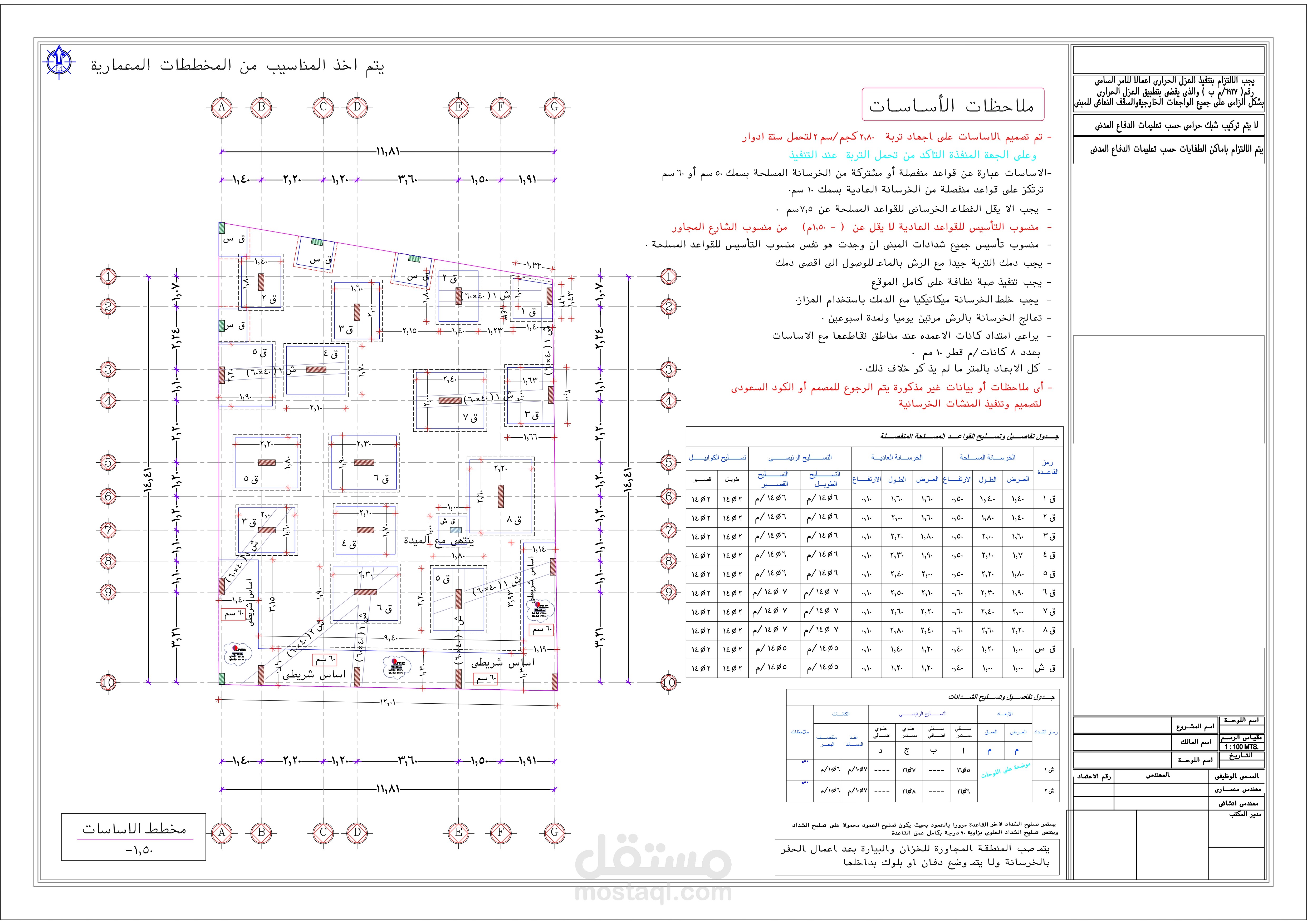 تصميم مخططات انشائية متكاملة لعمارة مكونة من 5 طوابق وفق الكود السعودي الحديث