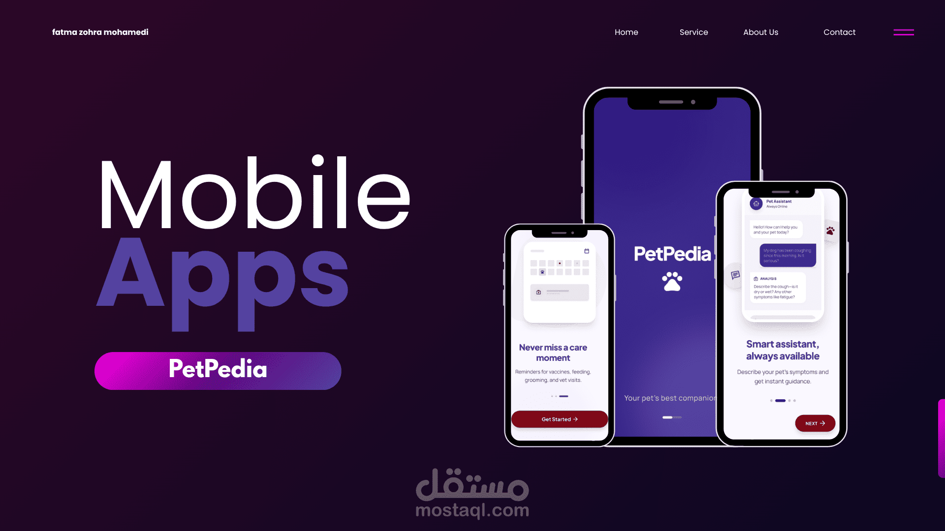 تصميم UI/UX لتطبيق PetPedia — رفيق ذكي لأصحاب الحيوانات الأليفة