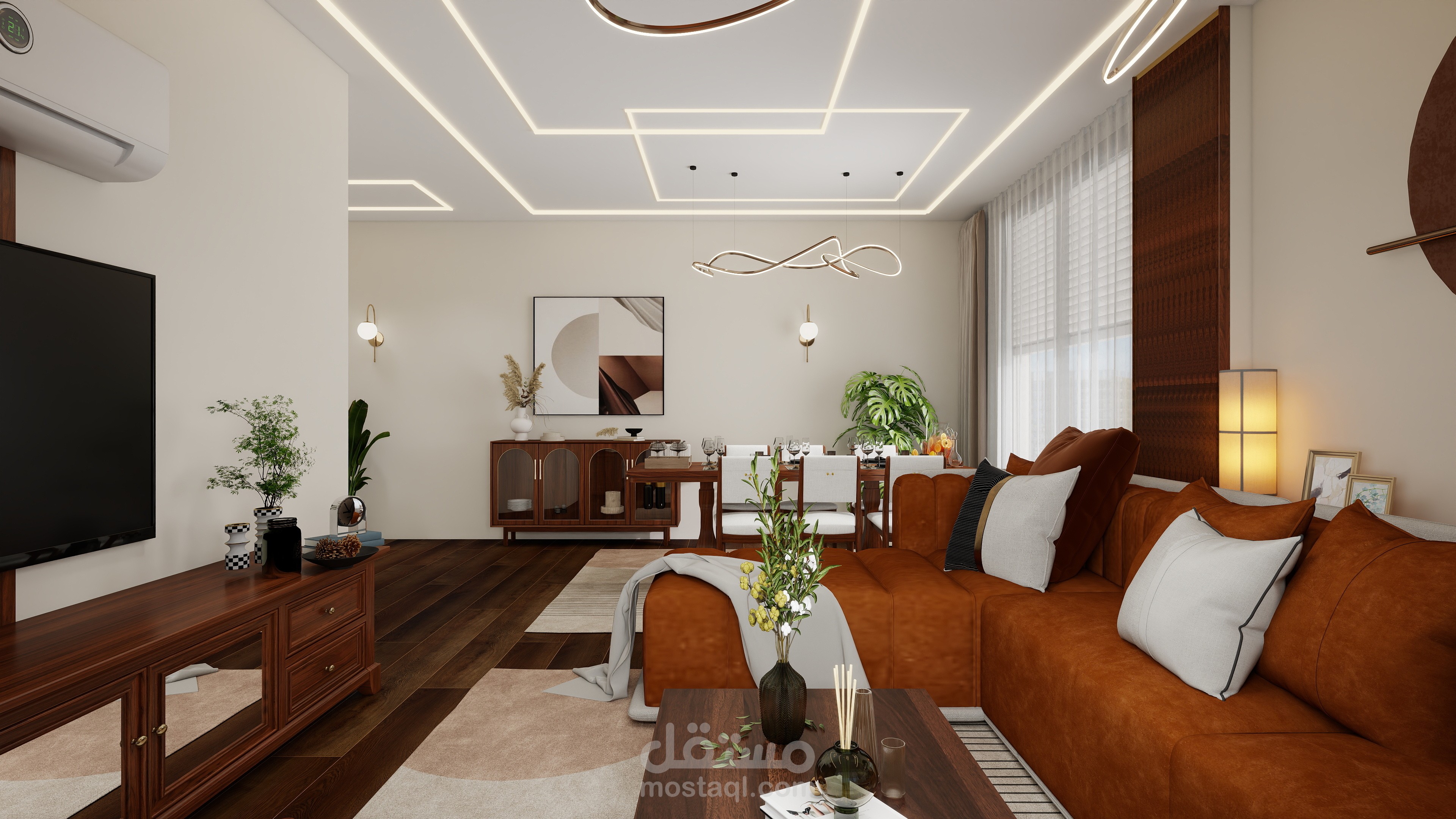 تصميم شقة كاملة بالكوهوم 3D