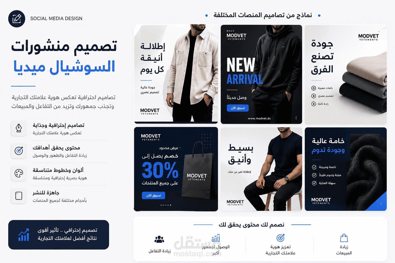 تصميم منشورات احترافية للسوشيال ميديا تعزز هوية علامتك التجارية