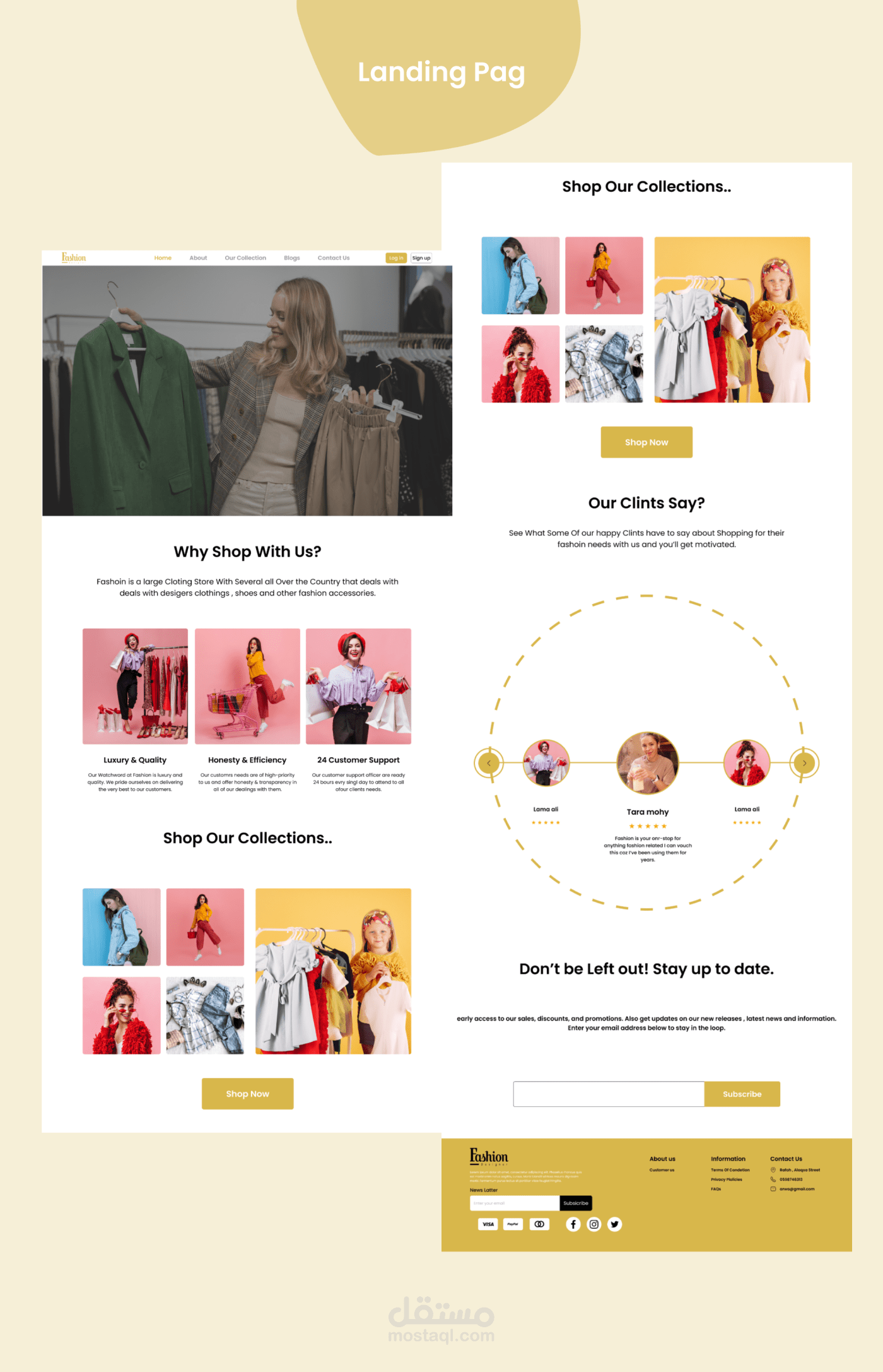 Clothing Landing Pag