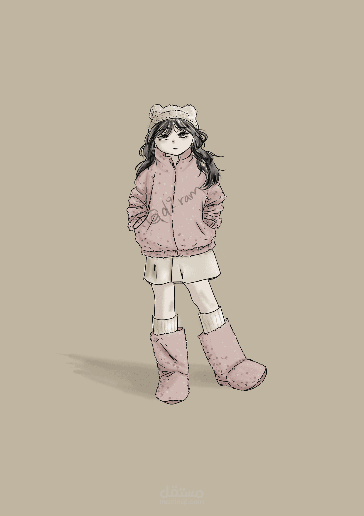 رسمه لفتاه كوريه باسلوب انمي