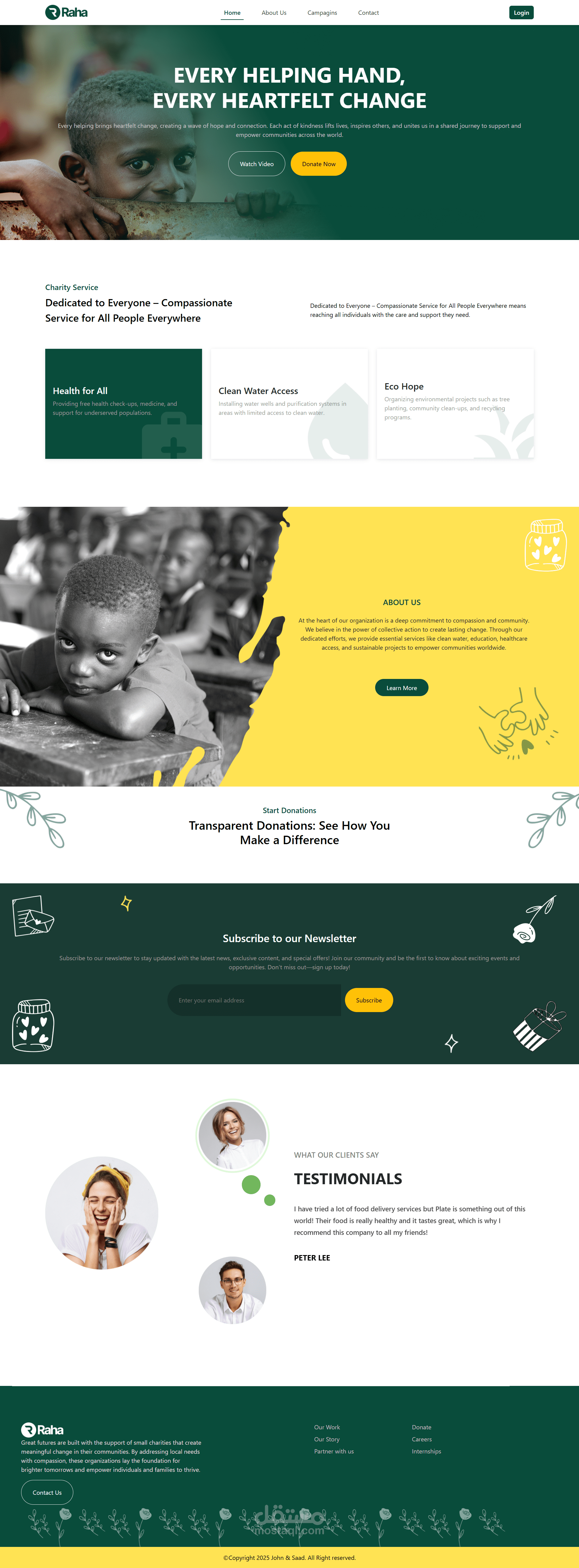 RAHA - Donation Platform