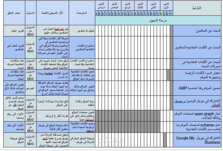 خطة تنفيذية لشركة