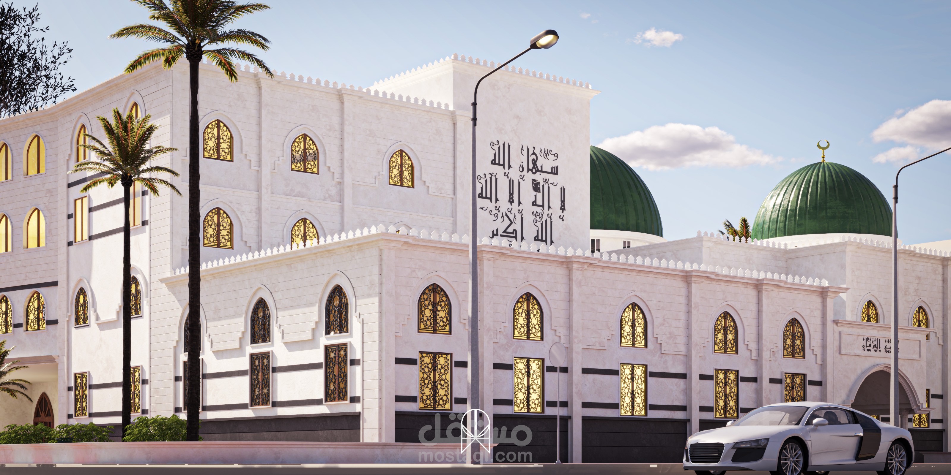 تصميم الواجهات الخارجية لجامع الفرقان