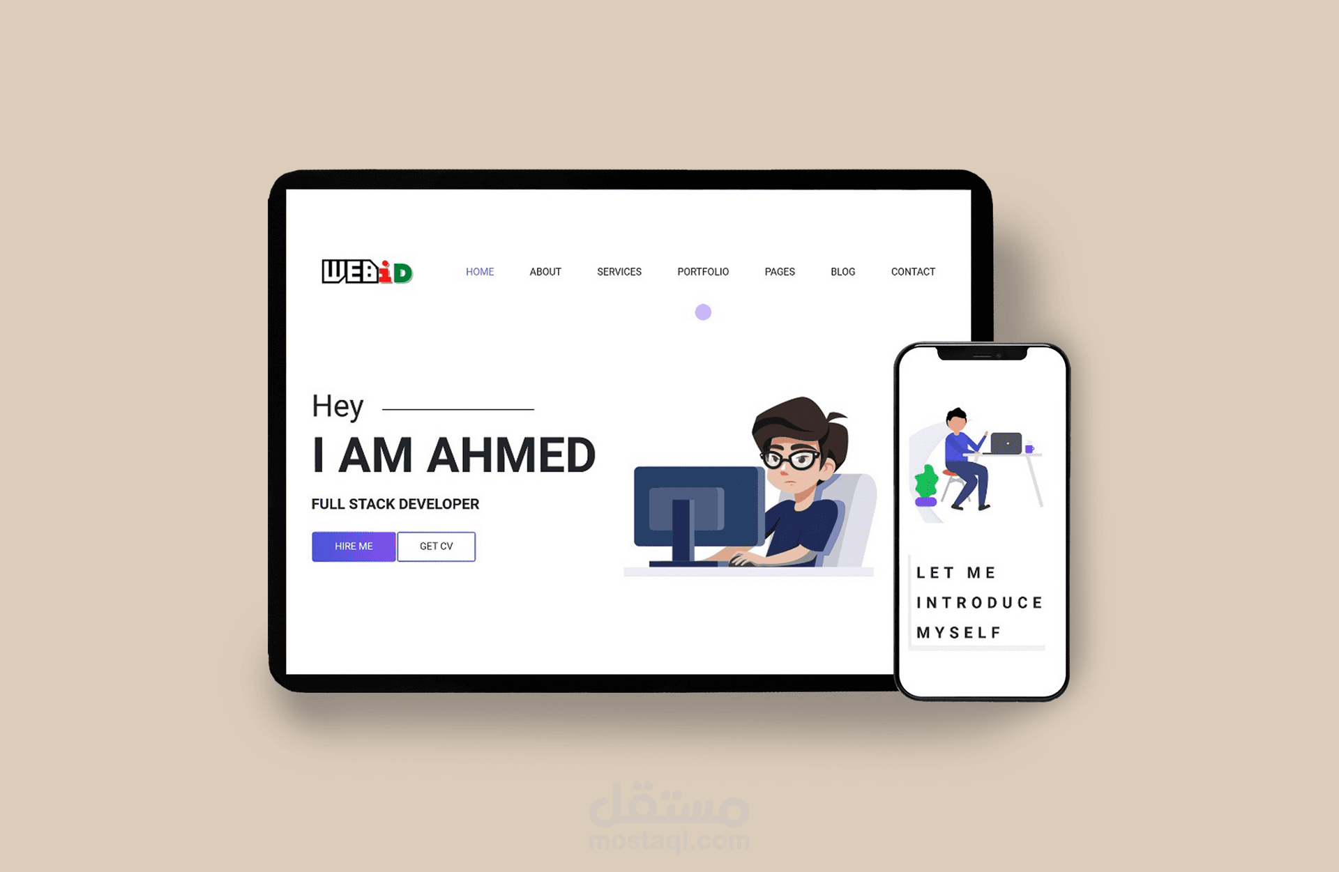 تصميم صفحه شخصيه لأصحاب العمل