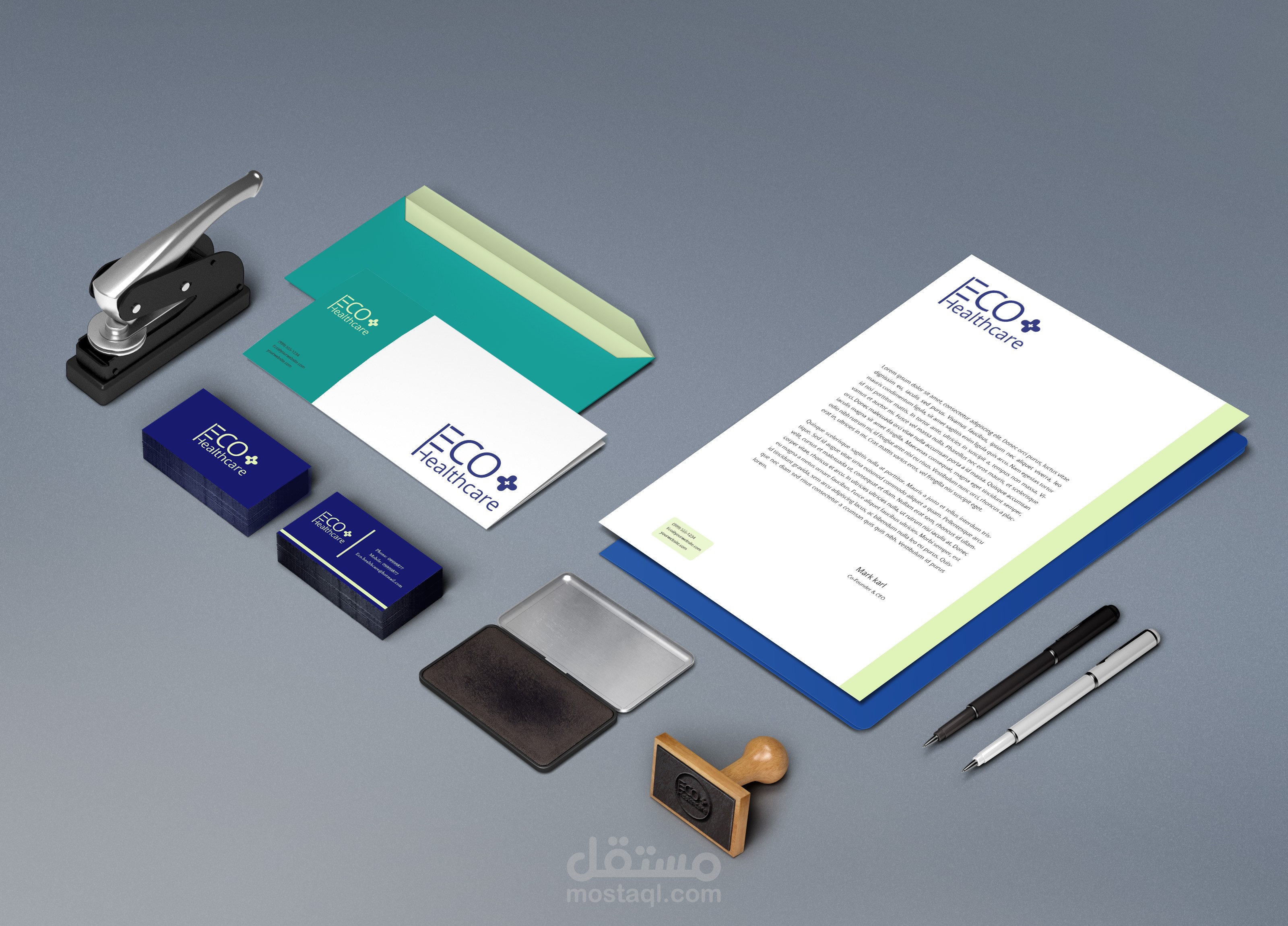 تصميم هوية بصرية لشركة إنتاج ادوات طبية