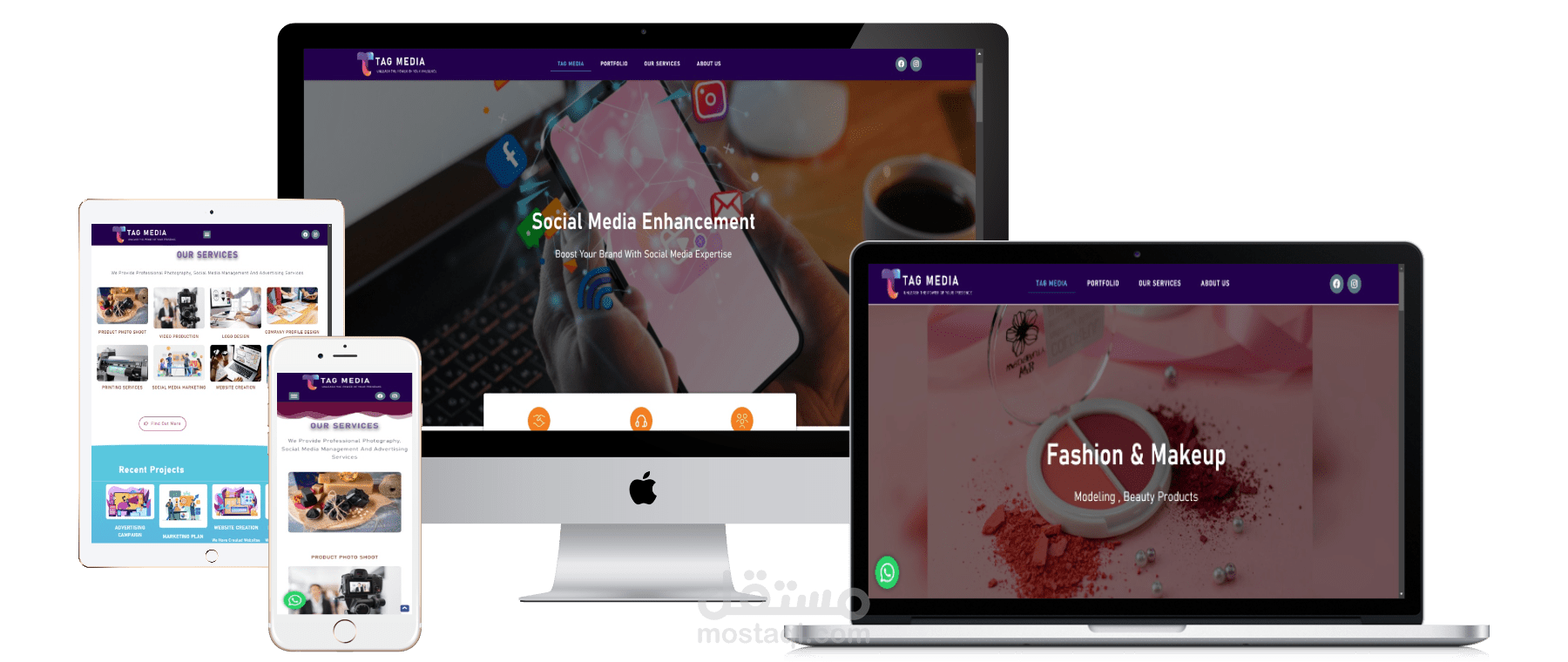 موقع ووردبريس احترافي لوكالة سوشيال ميديا