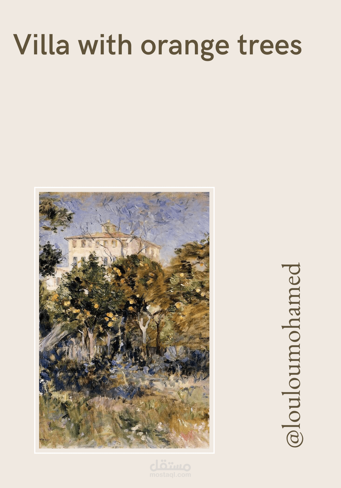 Villa with orange trees