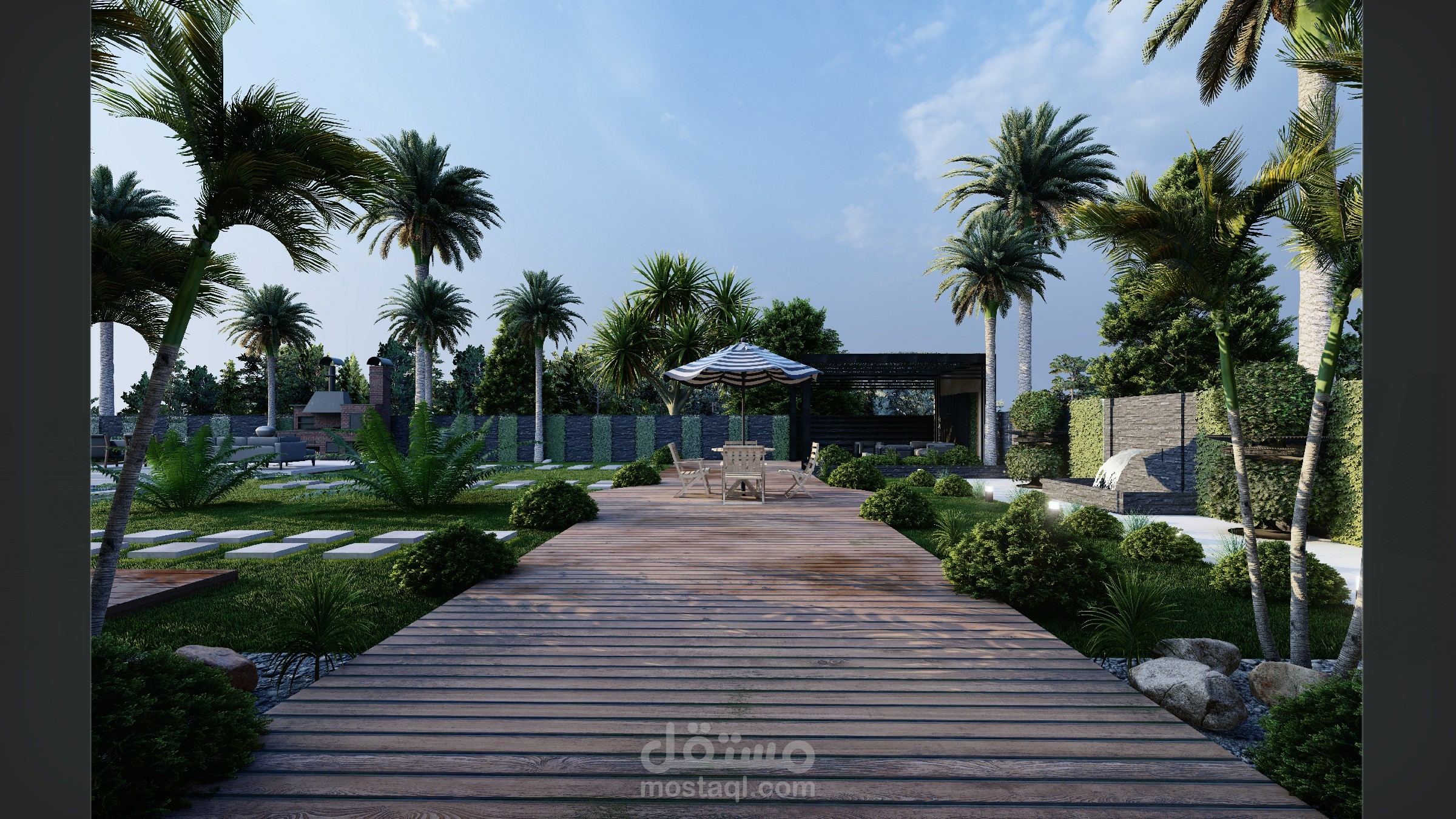 تصميم لاند سكايب خارجي