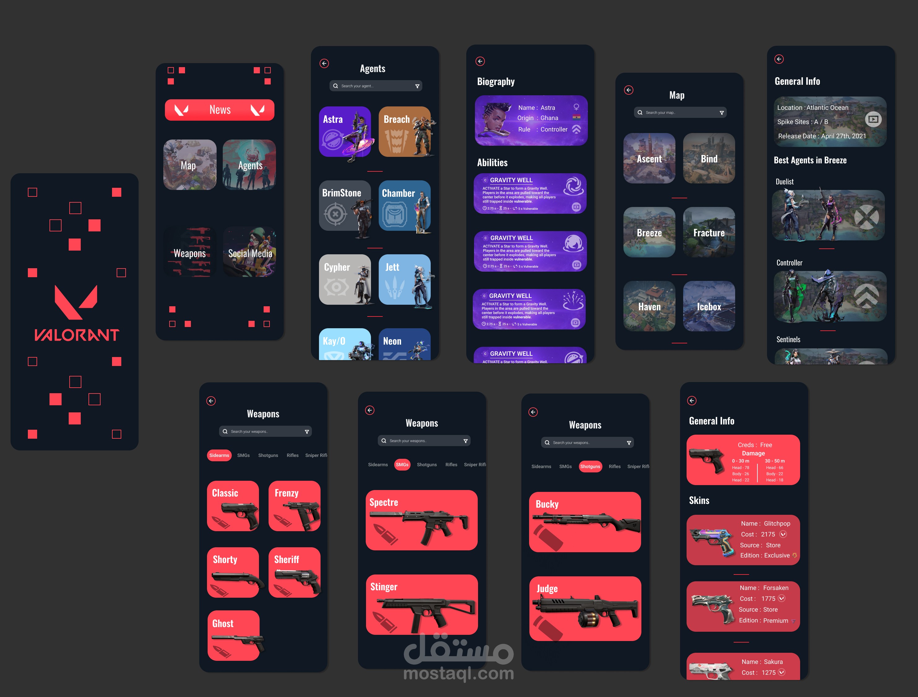 Valorant App UI Design