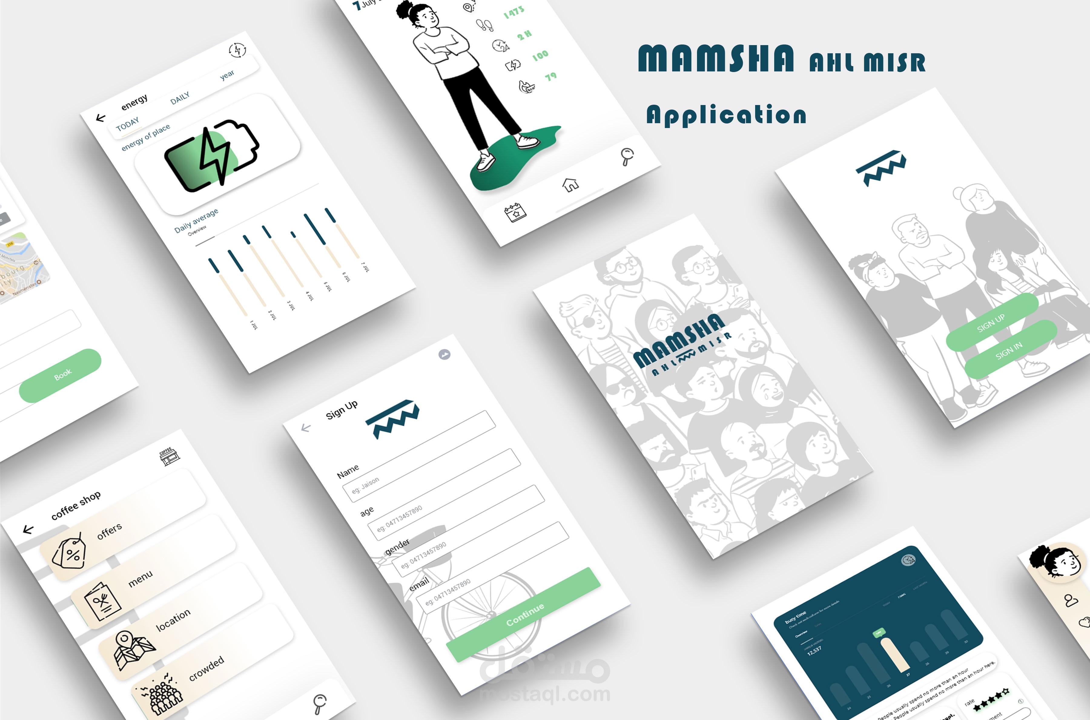 تصميم تجربة المستخدم لممشى أهل مصر السياحي - UX/UI
