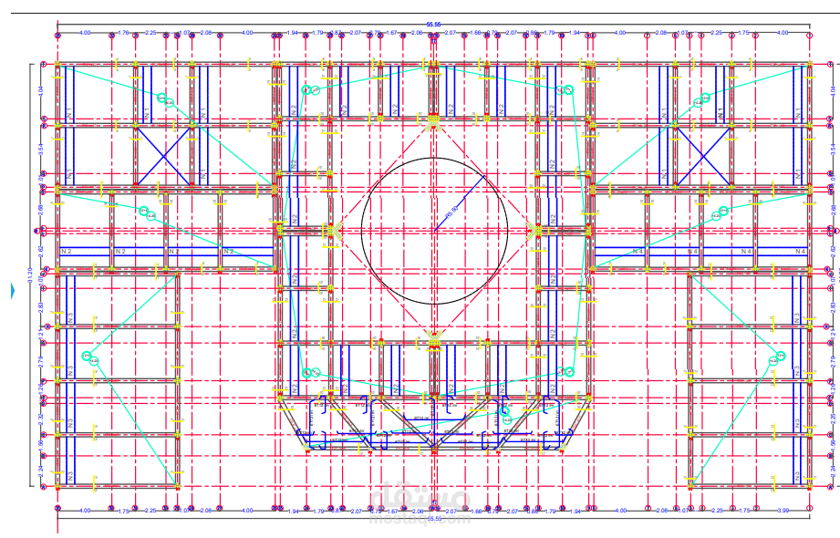 مخطط تسليح البلاطة