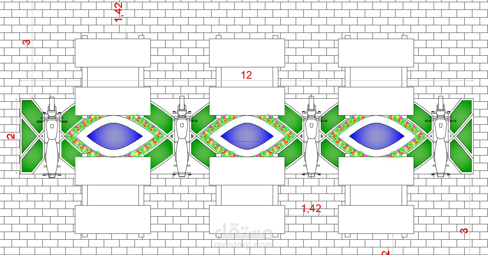 مقعد راحة و موقف دراجات