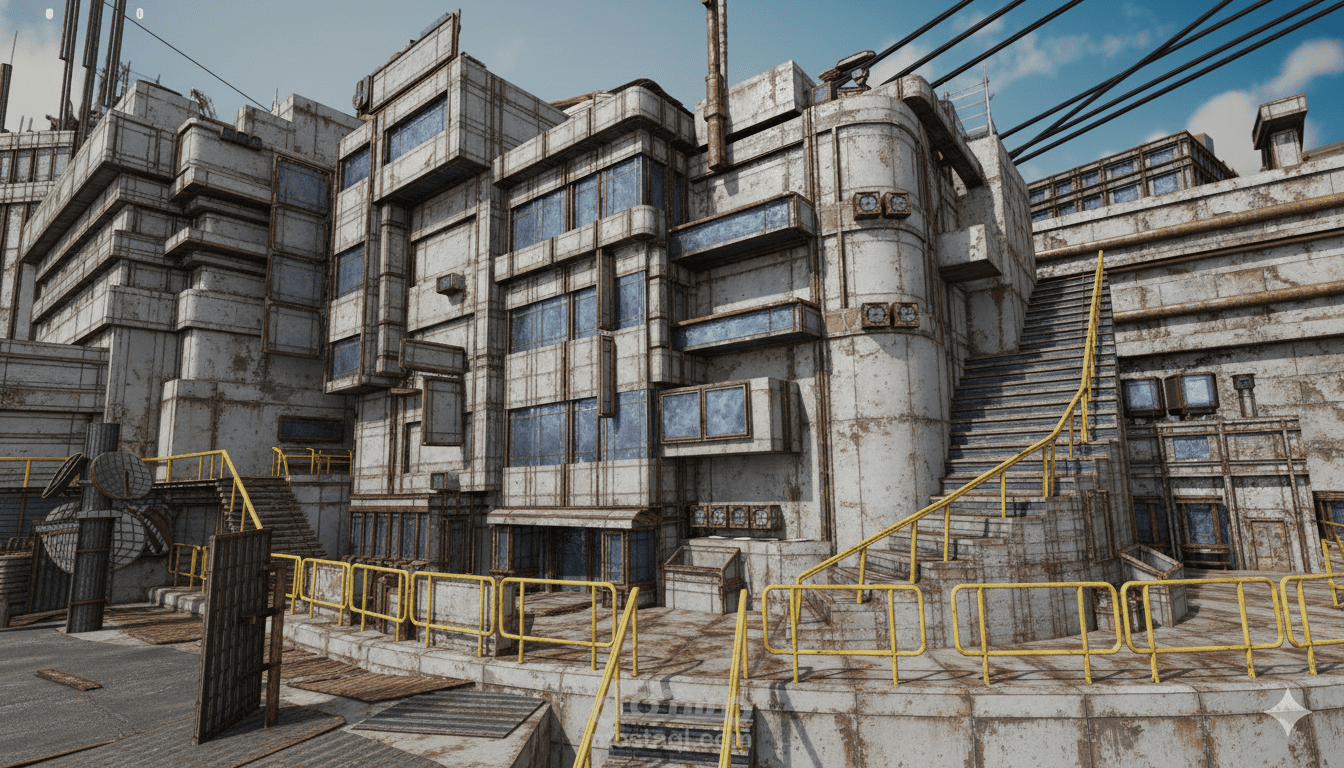 تصميم نموذج ثلاثي الأبعاد لسلاح خيال علمي (Sci-Fi Gun) بدقة عالية باستخدام Maya