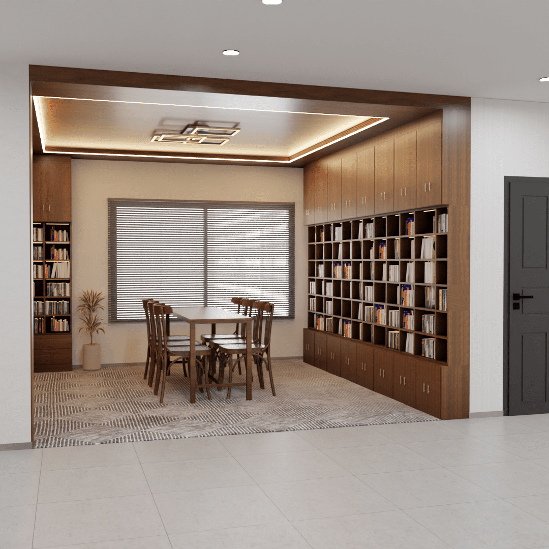 تصميم مكتبة داخلي