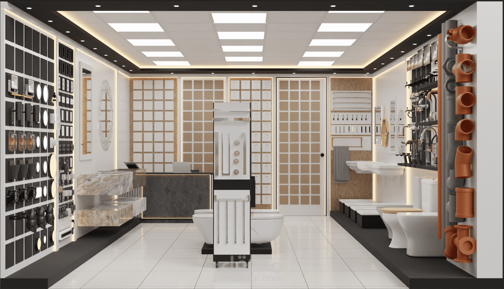 تصميم ديكور محل جملة