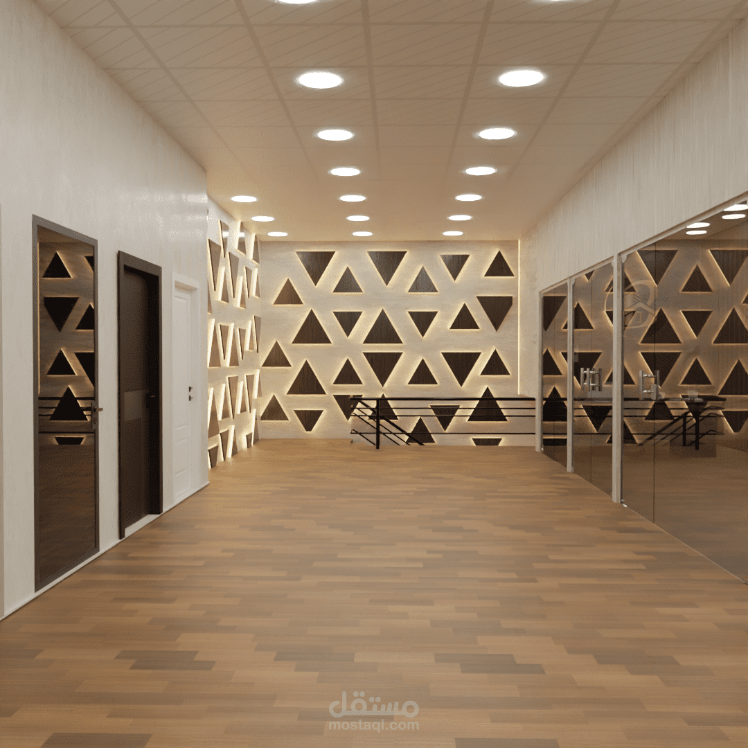 تصميم ديكور لمحل عرض ابواب