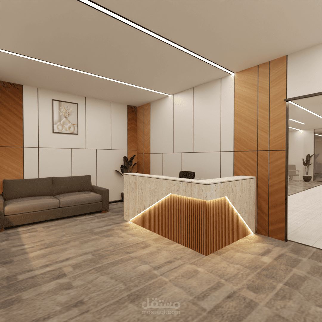 تصميم ديكور لمكتب استقبال
