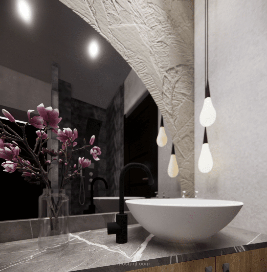 تصميم حمام ضيوف 3D