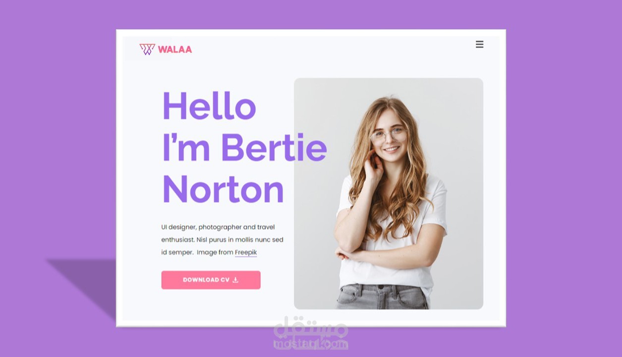 تصميم موقع تعريفي بواسطة ووردبريس