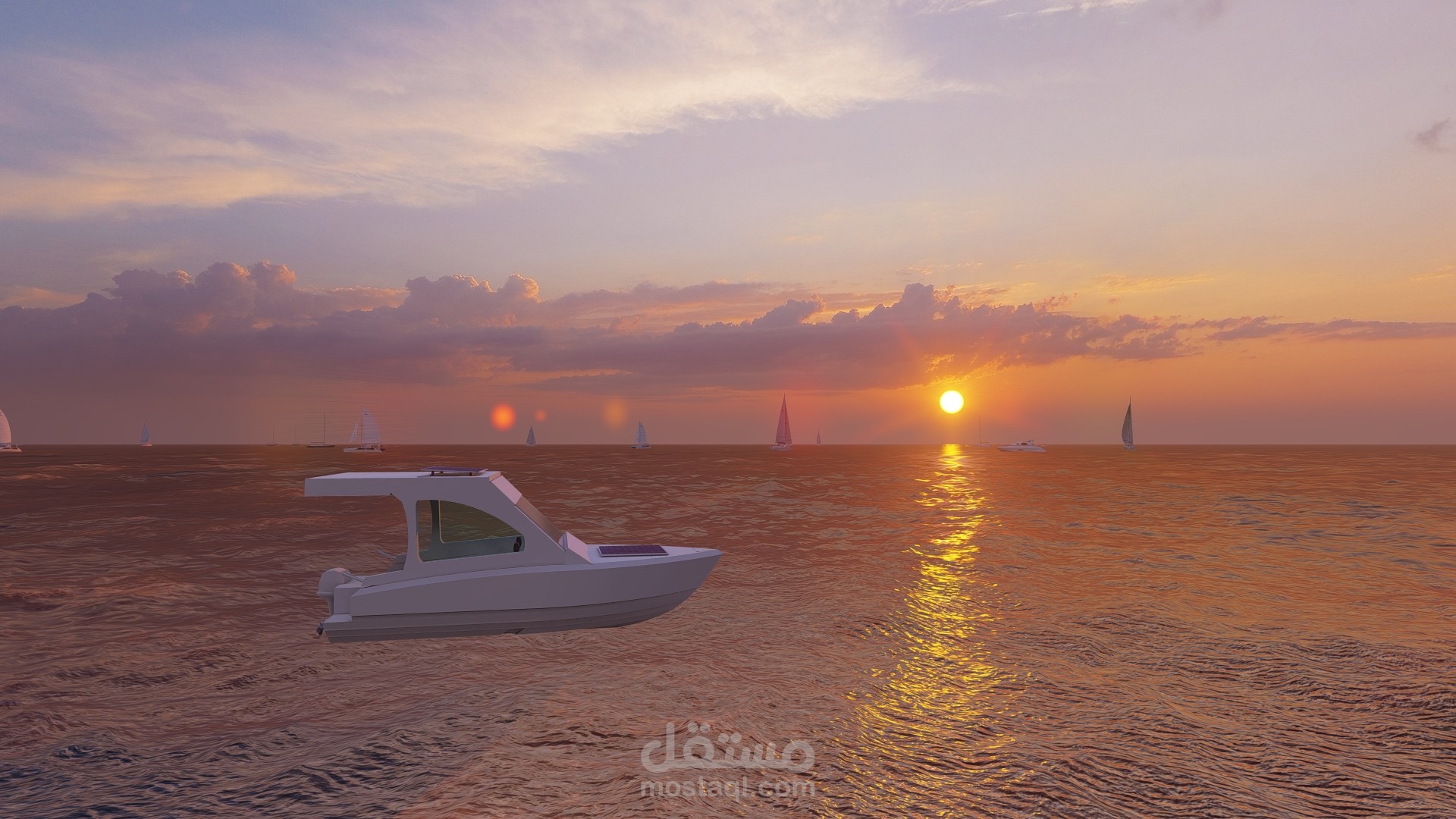 تصميم قارب 3D