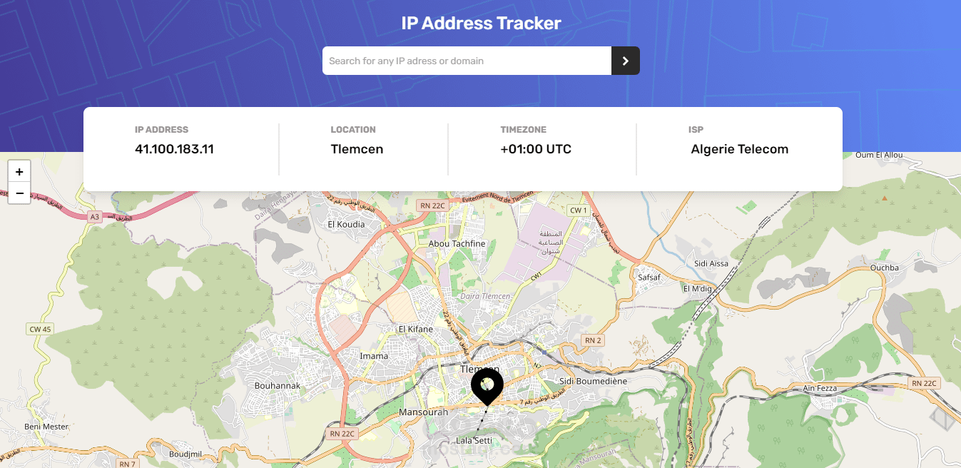 IP Address Tracker