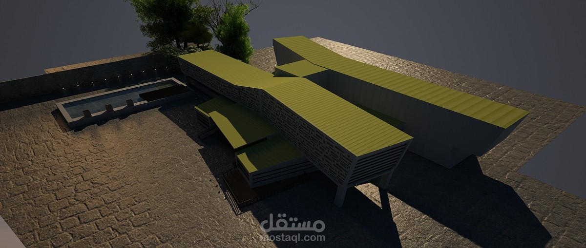 رفع كتلة خارجية لمبنى خدمي