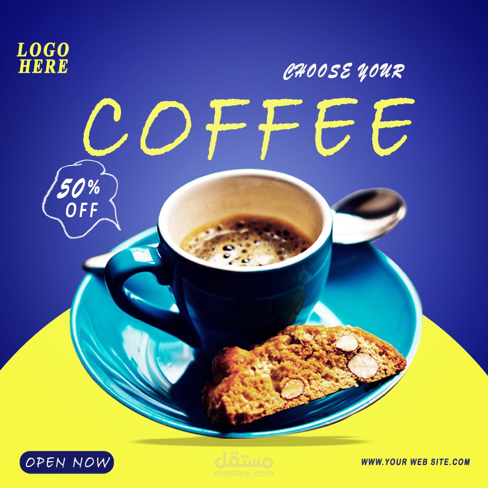 تصميم بوست اعلانى للسوشيال ميديا بأستخام الفوتوشوب