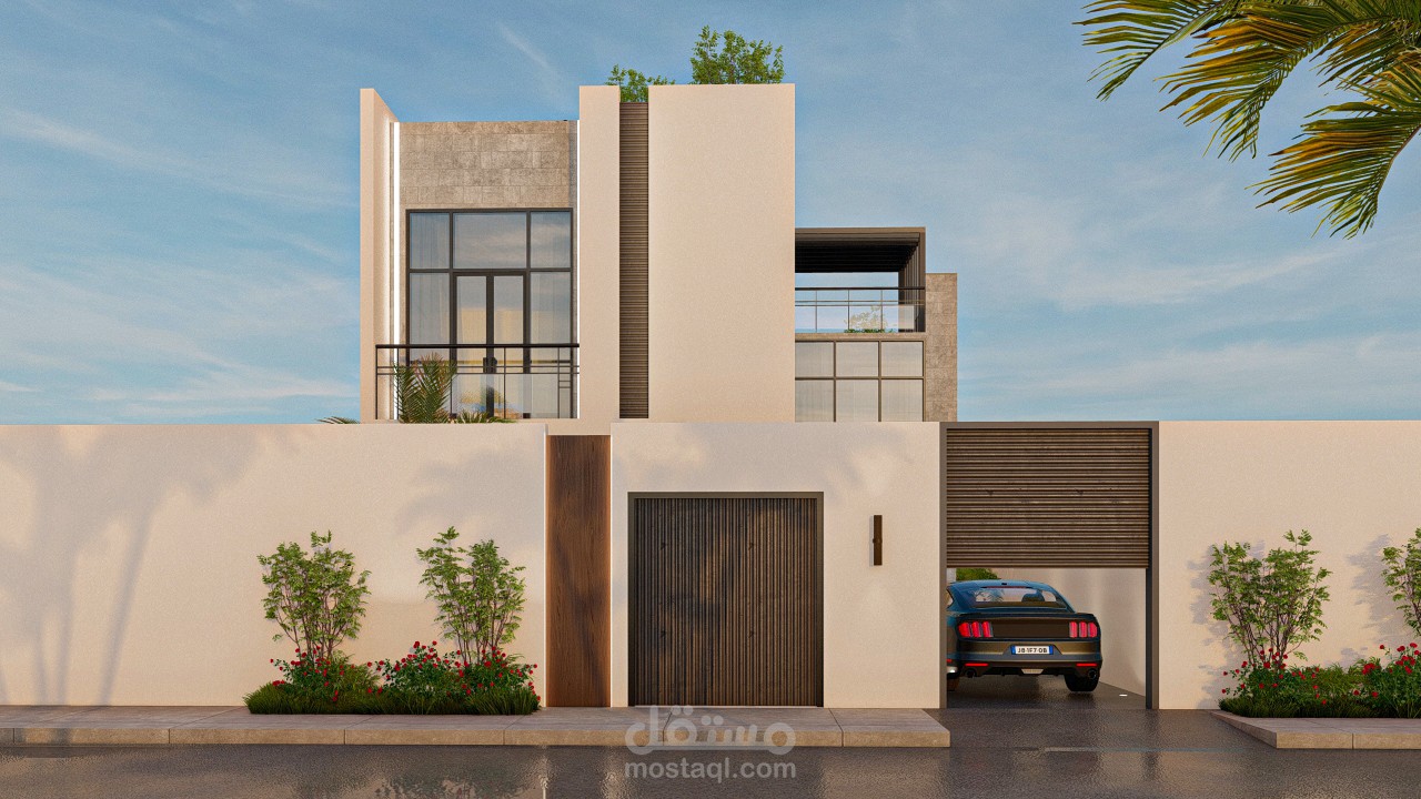 تصميم لفيلا مودرن في السعودية