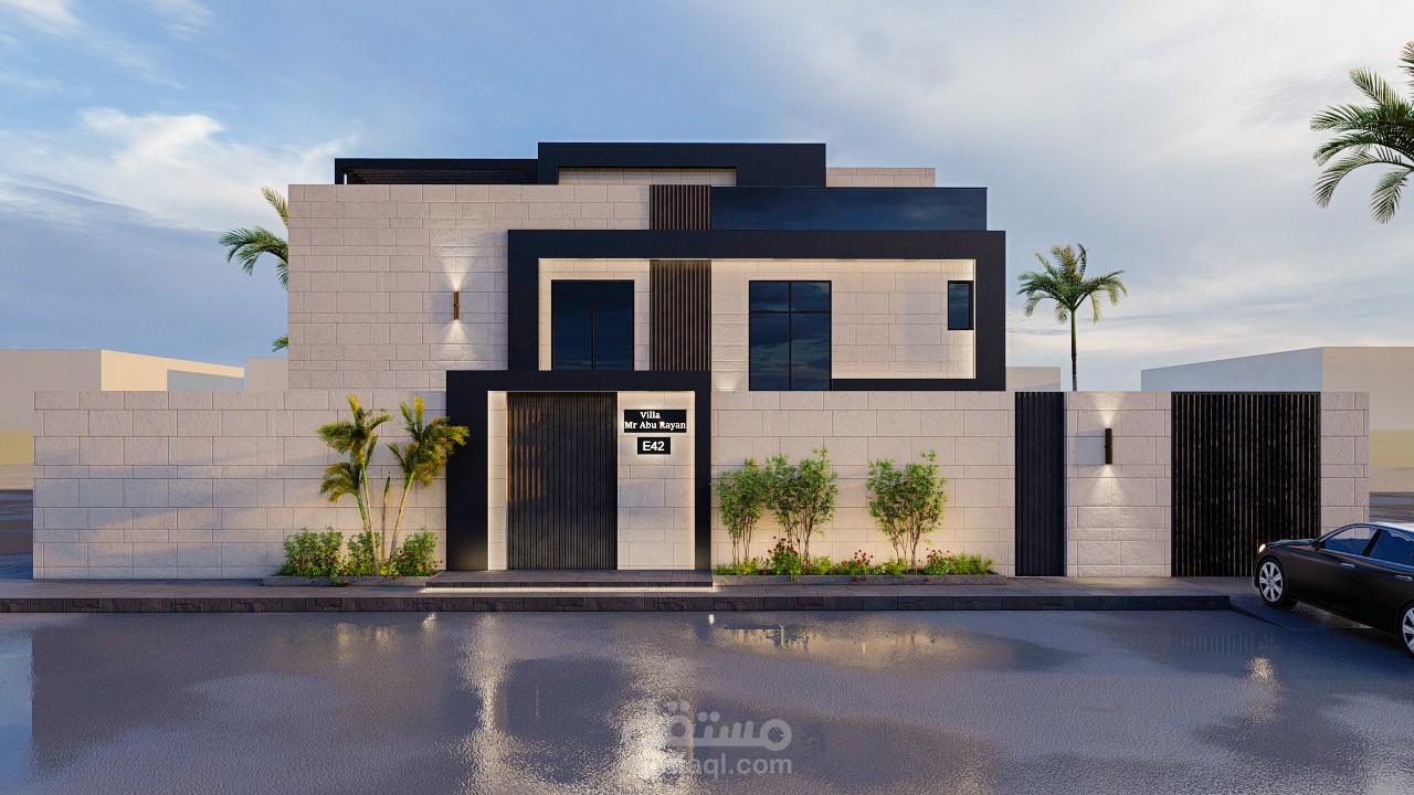 تصميم لفيلا مودرن بالسعودية