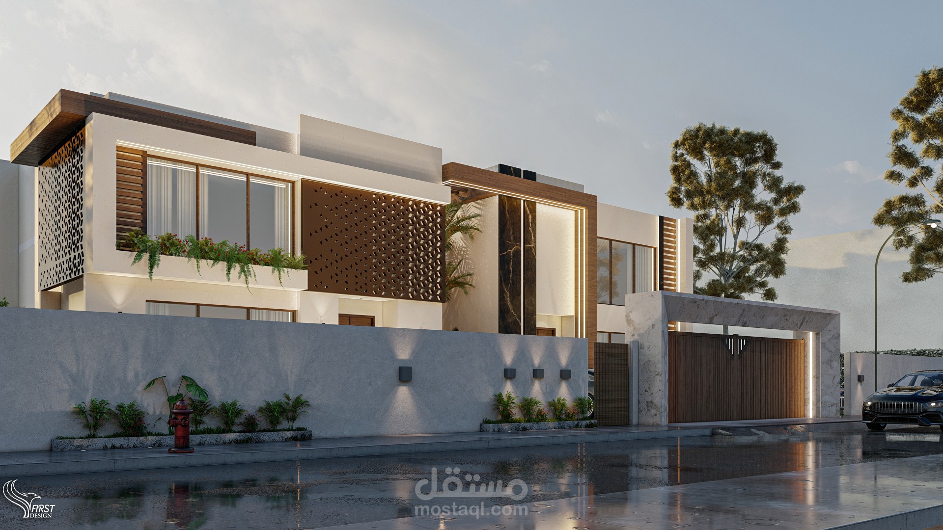 تصميم لفيلا  مودرن في السعودية