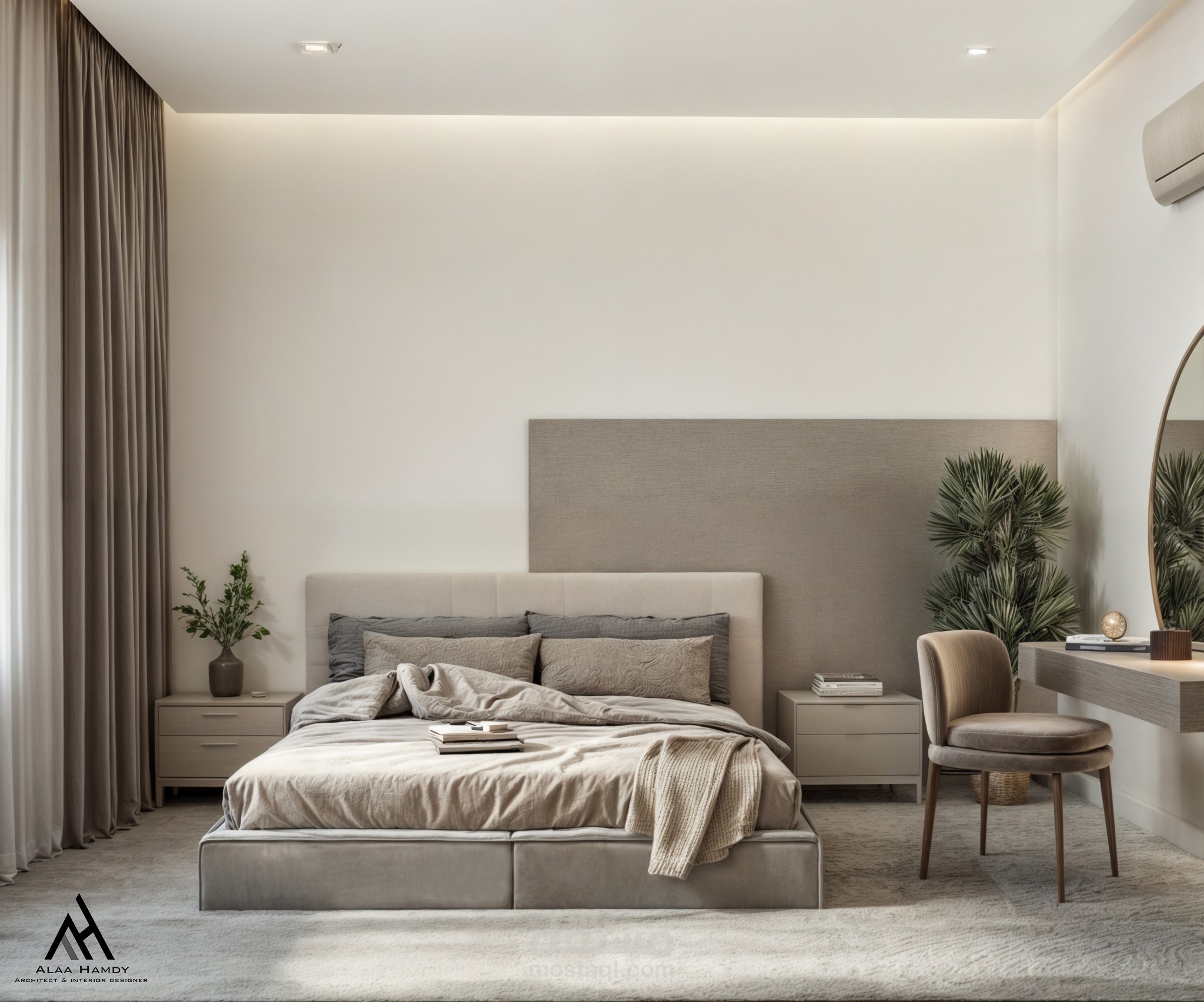 تصميم لغرفة نوم مودرن بالسعودية