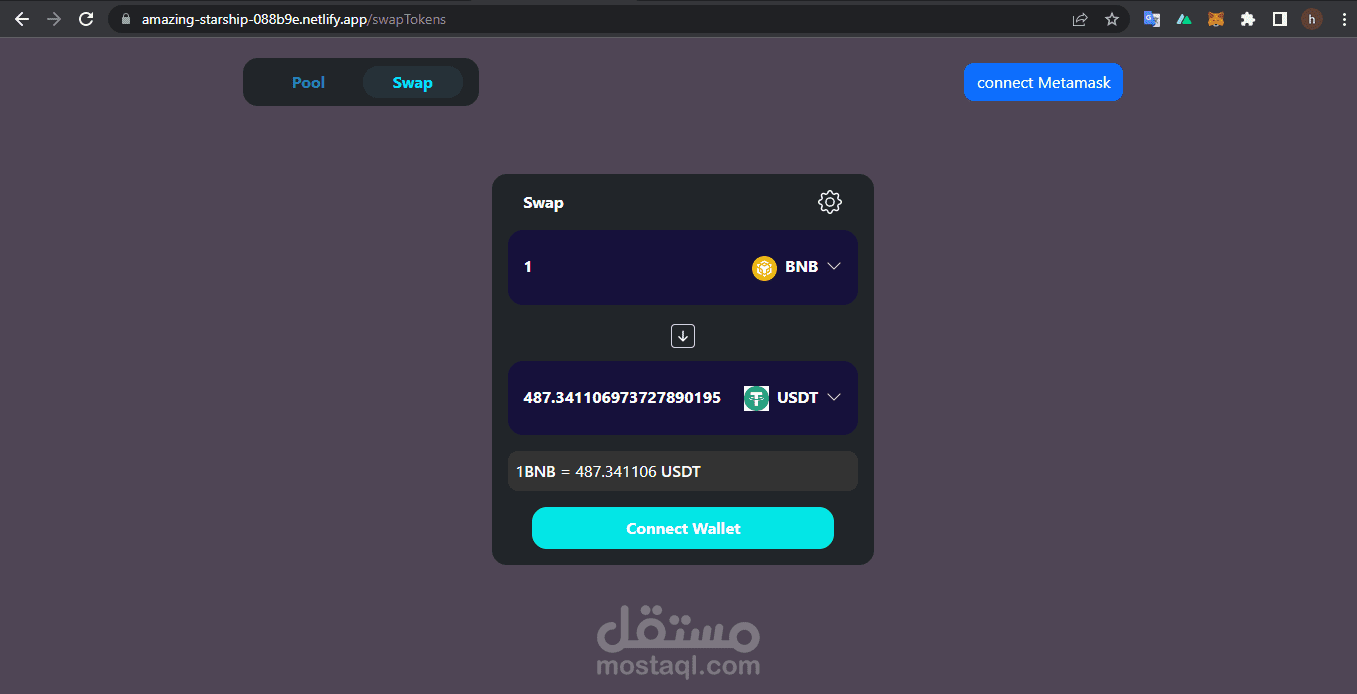 pancackeswab  & uniswap   Dapp