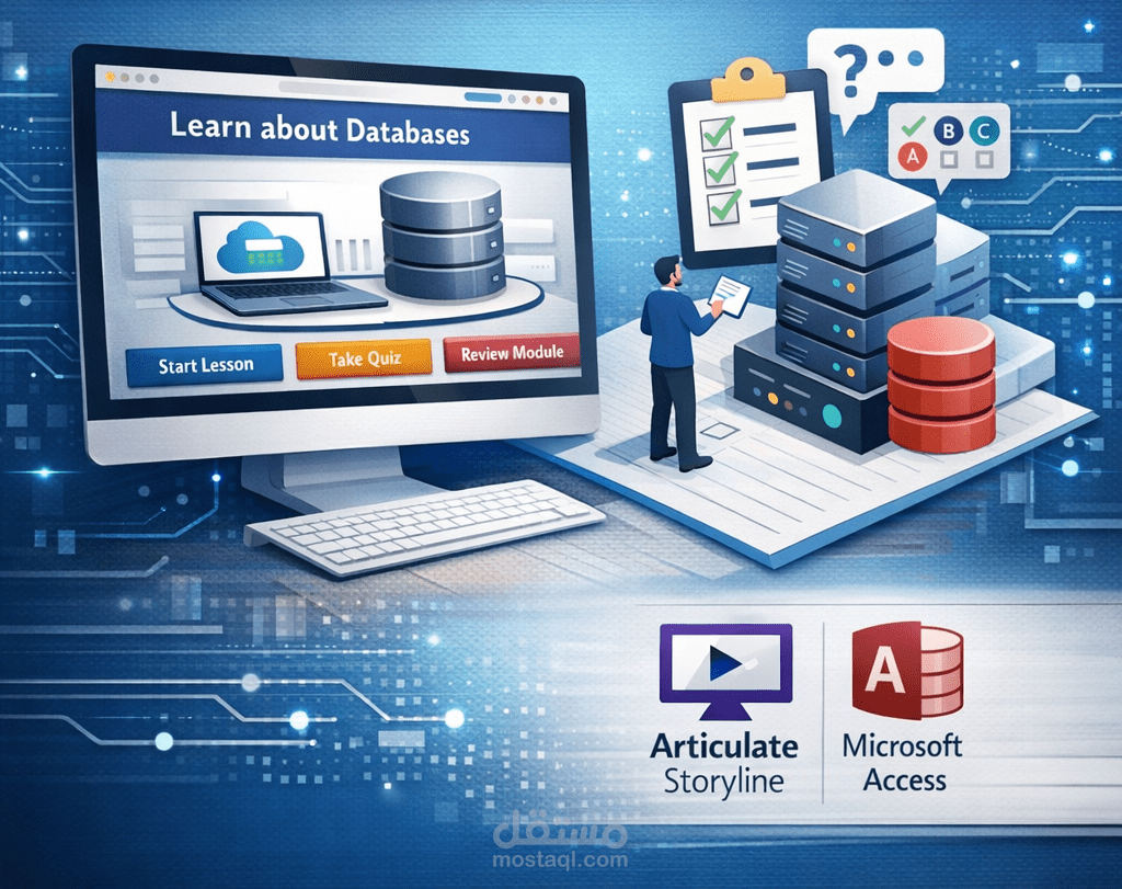 تصميم برمجية تعليمية تفاعلية لمقرر قواعد البيانات باستخدام Articulate Storyline