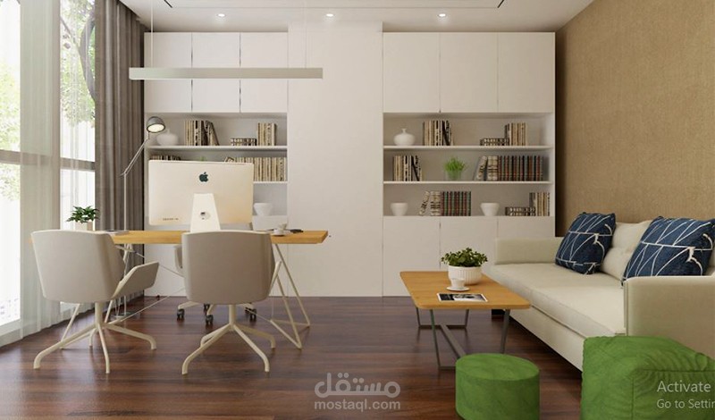 تصميم داخلي لمكتب بمنزل | Home office