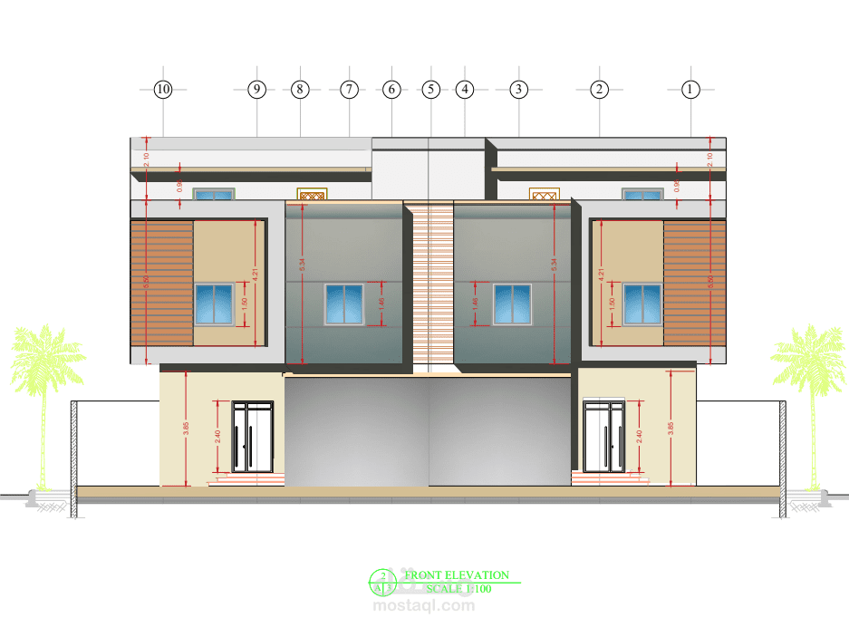 تصميم مخططات معمارية متكاملة لمنزل/فيلا/مبنى سكني